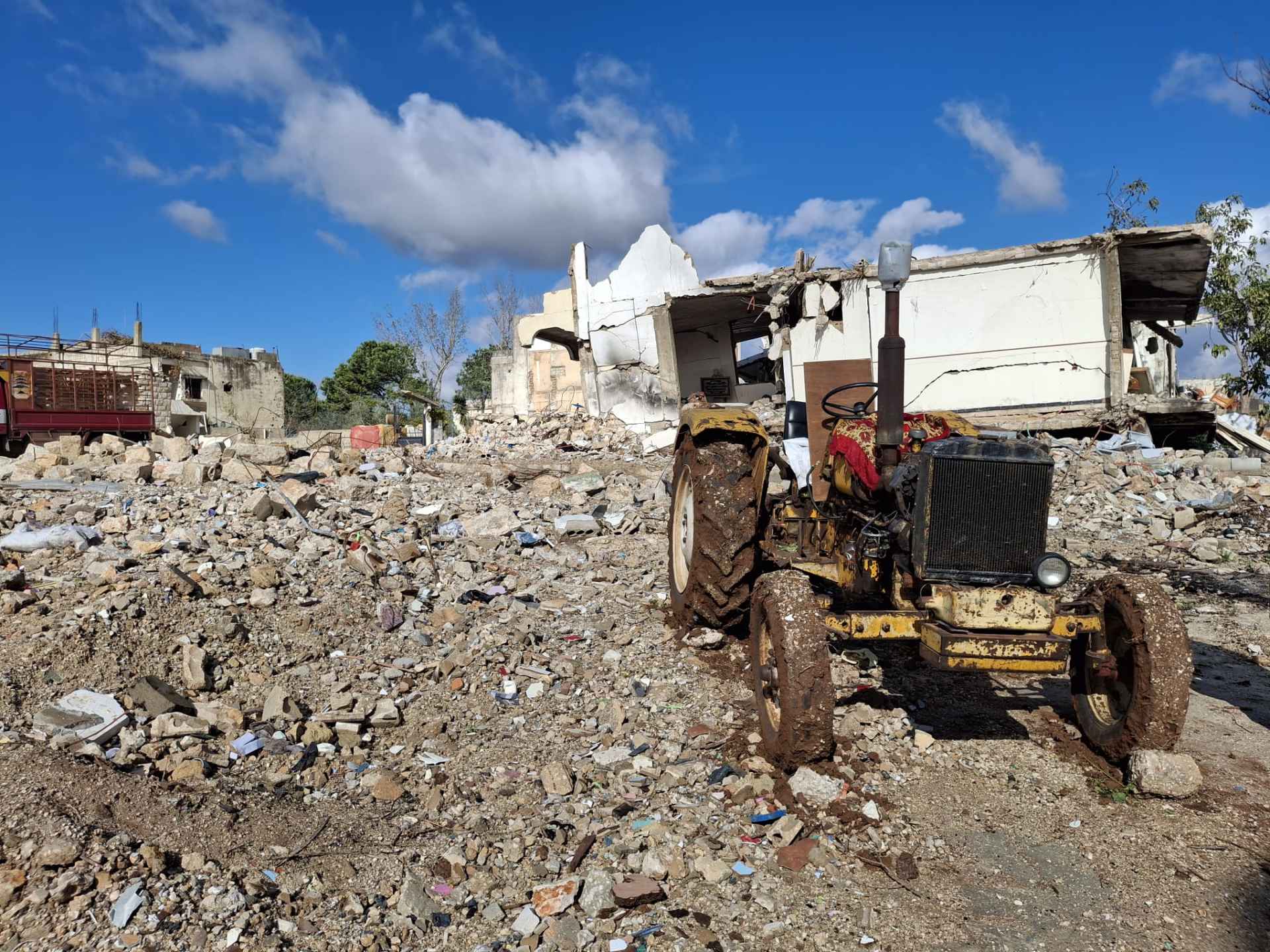 Damaged agricultural assets and surrounding land in South Lebanon after the 2024 conflict, before renewed escalation further disrupted recovery in 2026. © Action Against Hunger, 2026