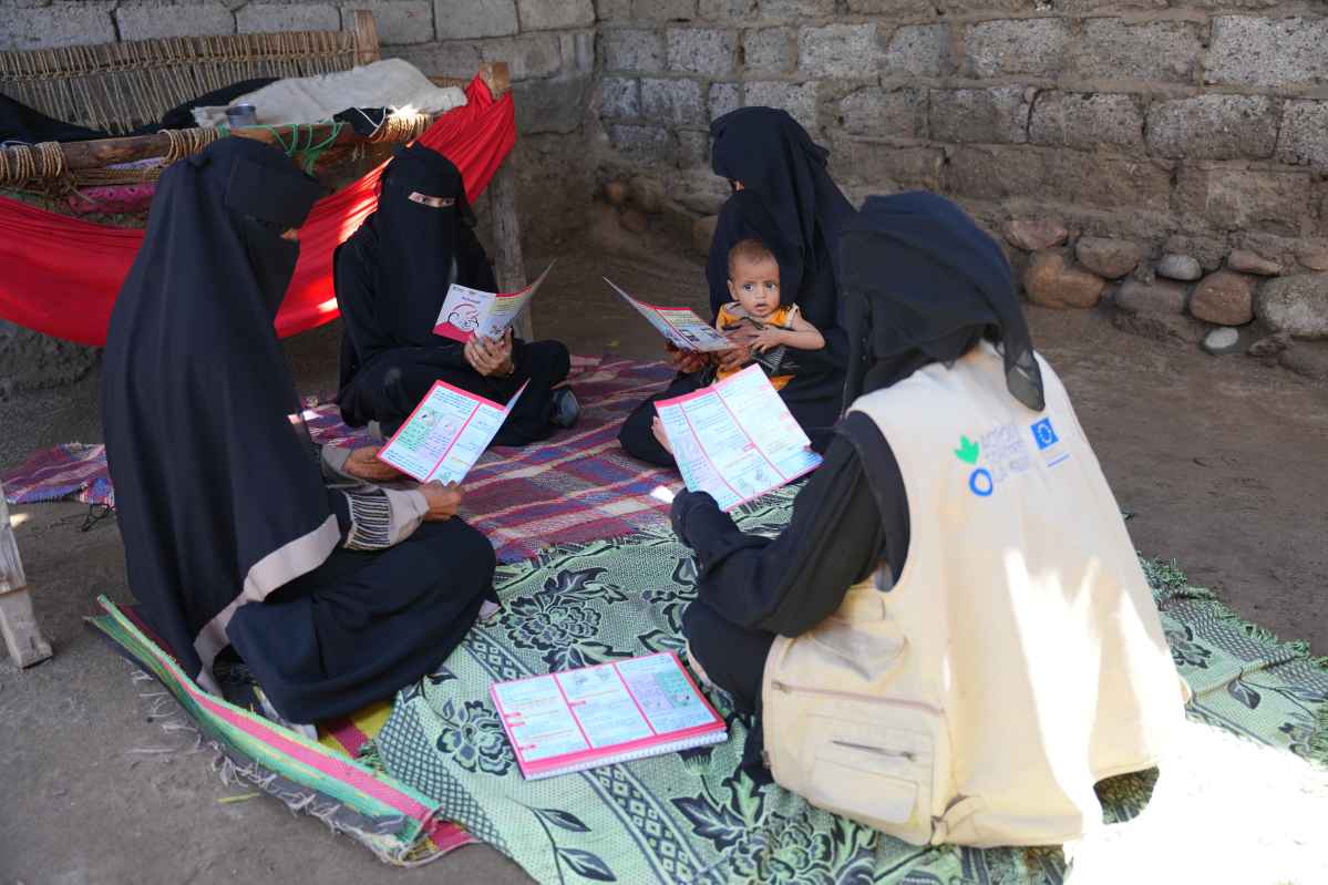 Grupo mujeres formación lactancia Yemen